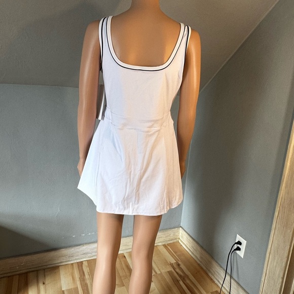 Gottex White Racer Back Mini Dress Athletic Tennis Style Size Large NWT - Picture 5 of 5